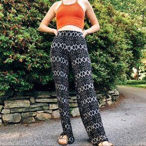 Mossimo Flowy High Waisted Patterned Palazzo Pants